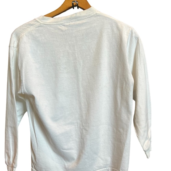 White 100% cotton long sleeve shirt with  “All I want is everything - Picture 4 of 4